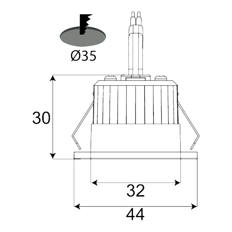 3CCT LED Mini Downlight SOLAS 3W